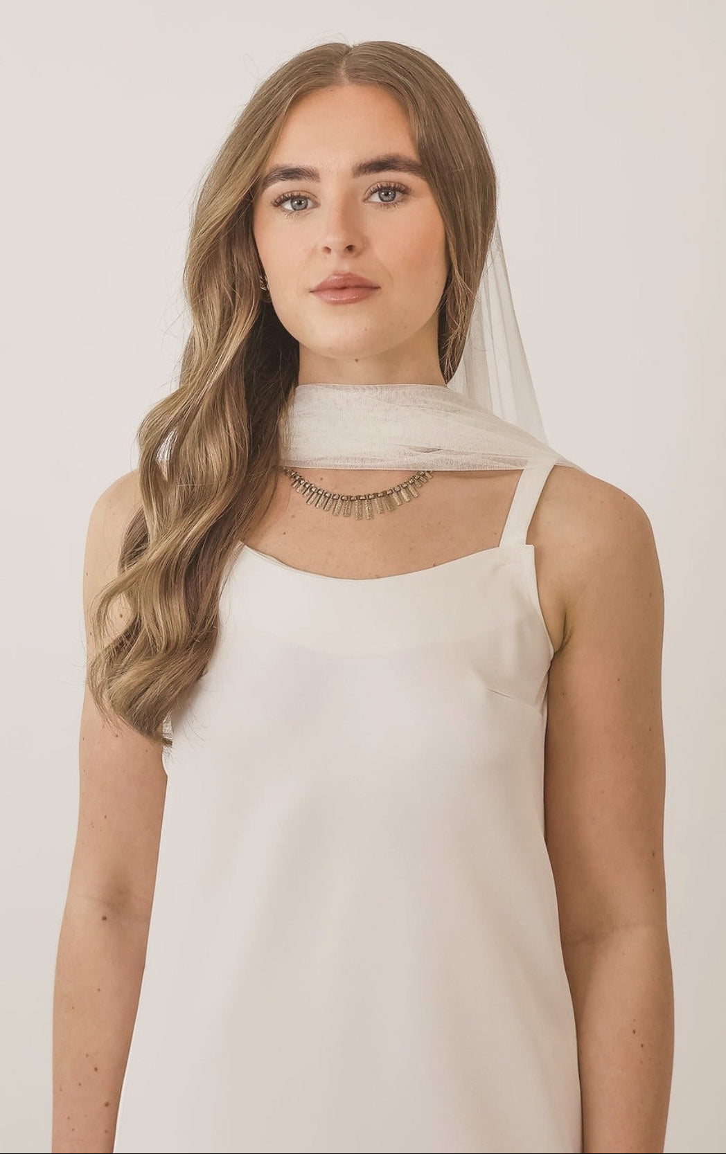 Aphrodite Loves Ares Ivory Tulle Scarf
