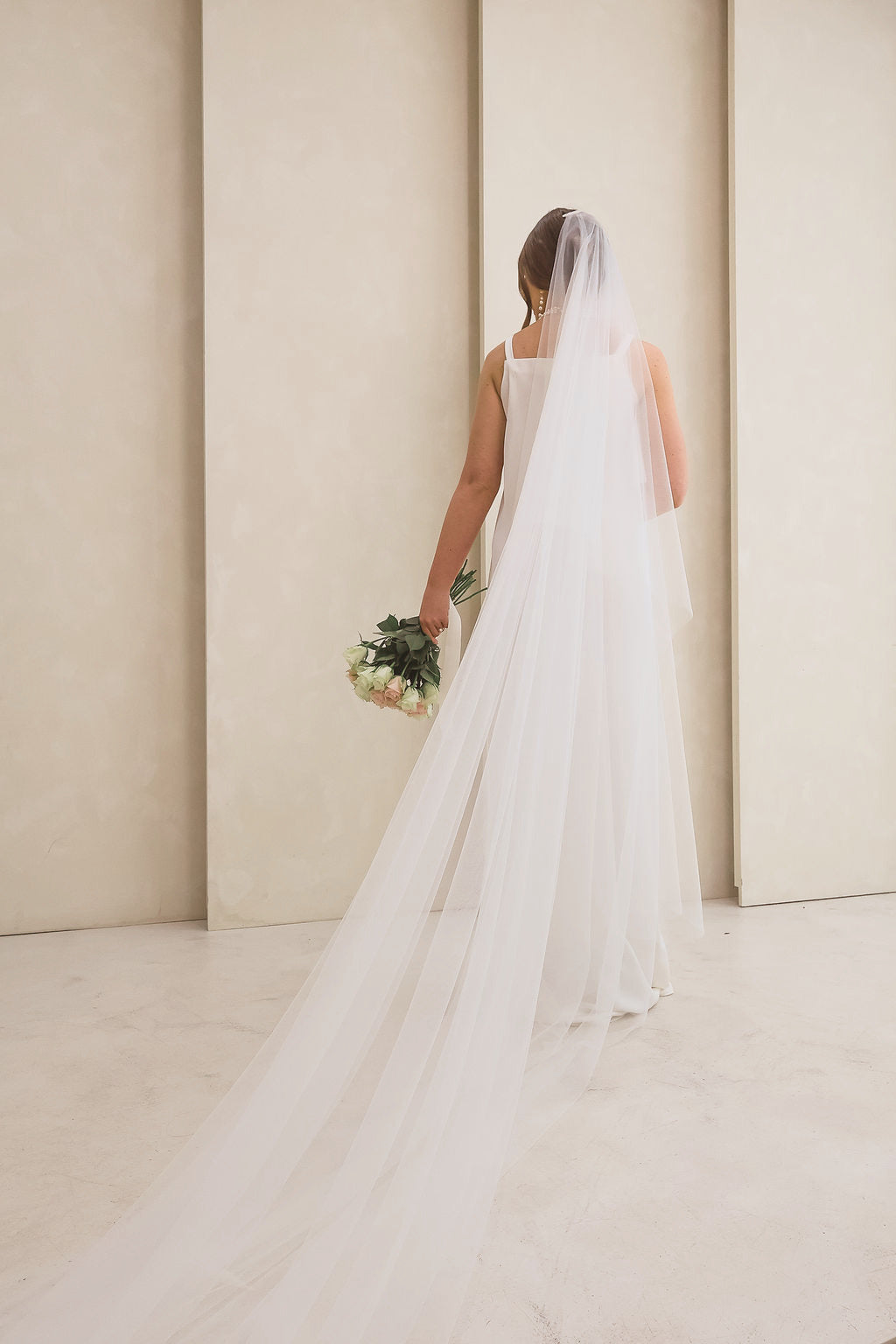 The Heirloom Cathedral Blusher Veil.
