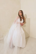 The Heirloom Cathedral Blusher Veil.