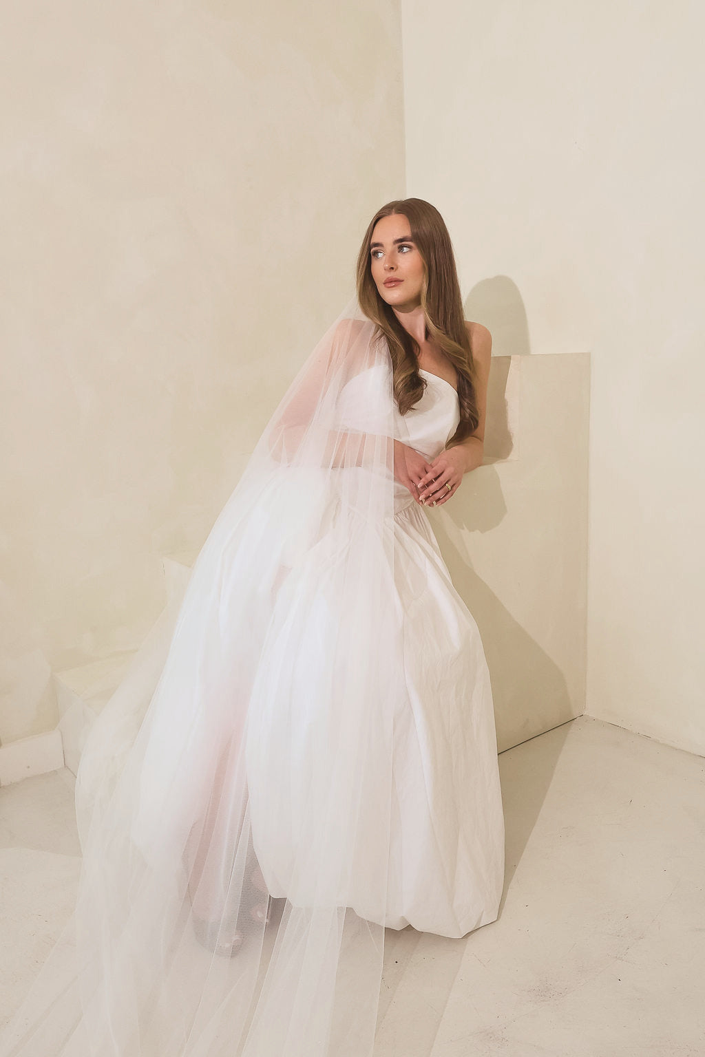 The Heirloom Cathedral Blusher Veil.